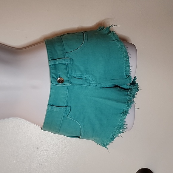Billabong Laneway Jean Shorts, Size 26, Dark Turquoise - Picture 1 of 6
